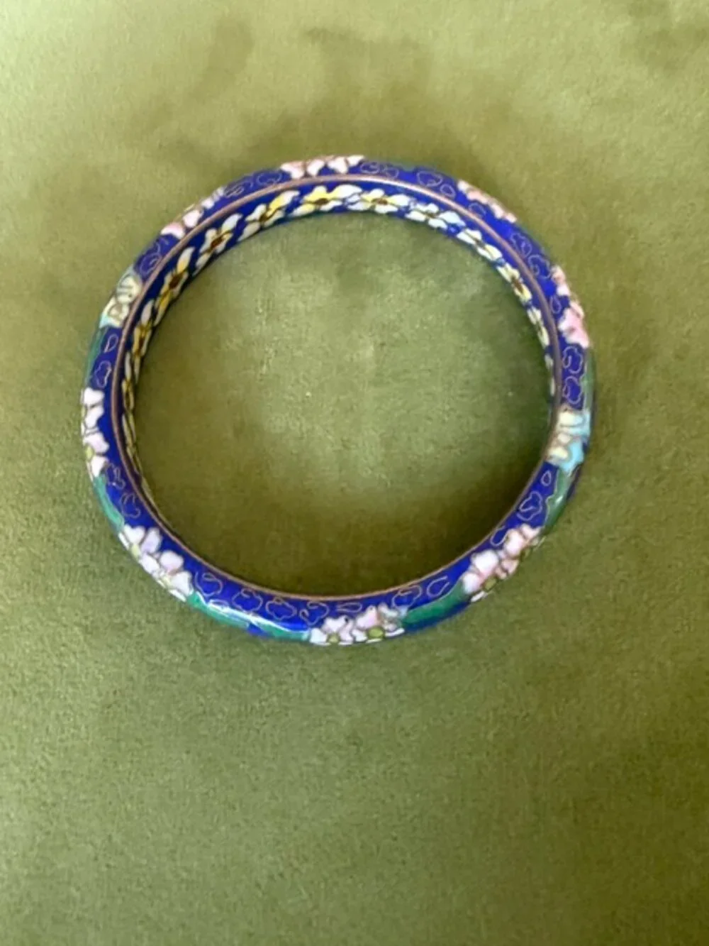 Vintage Cloisonné Double Bangle